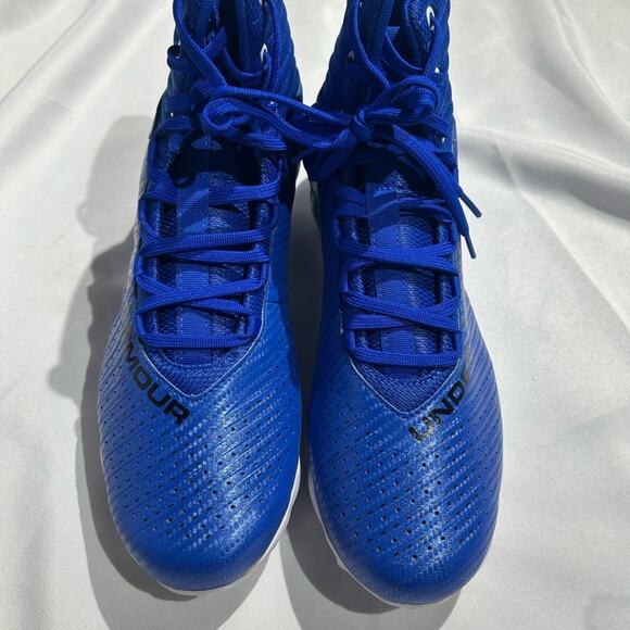 Under Armour Highlight 2 Mens Blue Running Football Cleats - Picture 2 of 5